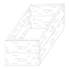 Zvýšený záhon Ferobet Dřevěný program Kompakt, 200 x 100 x 90 cm, Staré dřevo