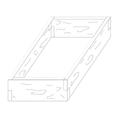 Zvýšený záhon Ferobet Dřevěný program Kompakt, 100 x 100 x 45 cm, Staré dřevo