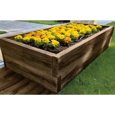 Zvýšený záhon Ferobet Dřevěný program Kompakt, 100 x 100 x 45 cm, Staré dřevo