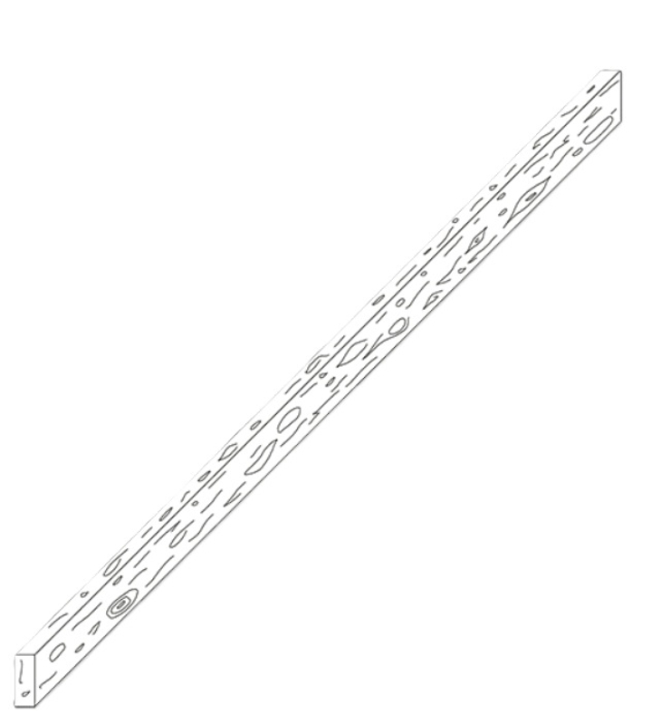 Farmářský plot Ferobet Dřevěný program, hranol 249 x 6 x 14 cm, Staré dřevo