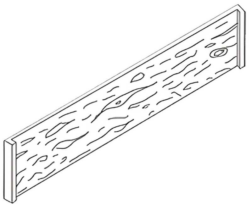 Plotová deska Ferobet Dřevěný program, pro oboustranné použití, 189 x 4 x 40 cm, Staré dřevo