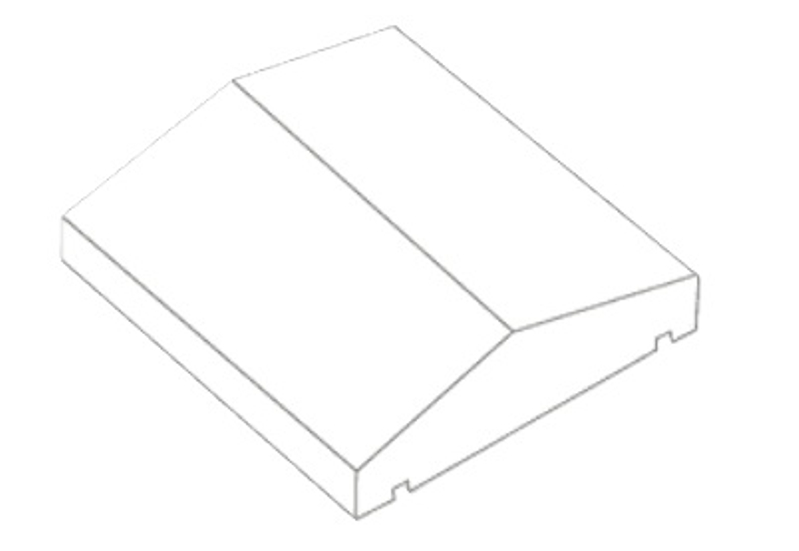 Stříška průběžná Ferobet, 39 x 27 x 5,5 cm, Hladká přírodní