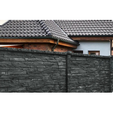 Plotový systém Ferobet York, Deska jednostranná, 207 x 4,5 x 40 cm, Břidlice