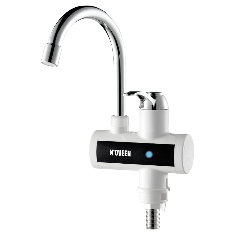 Elektrický průtokový bateriový ohřívač vody N´OVEEN IWH160 na desku, bílá / chrom 