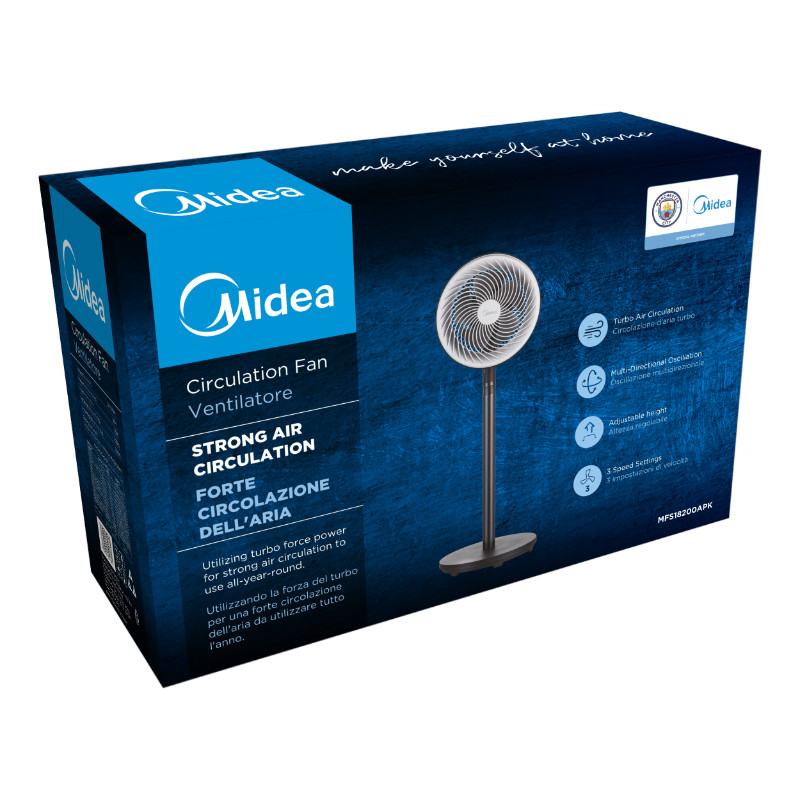 Stojanový ventilátor Midea MFG1822LAP, černý 