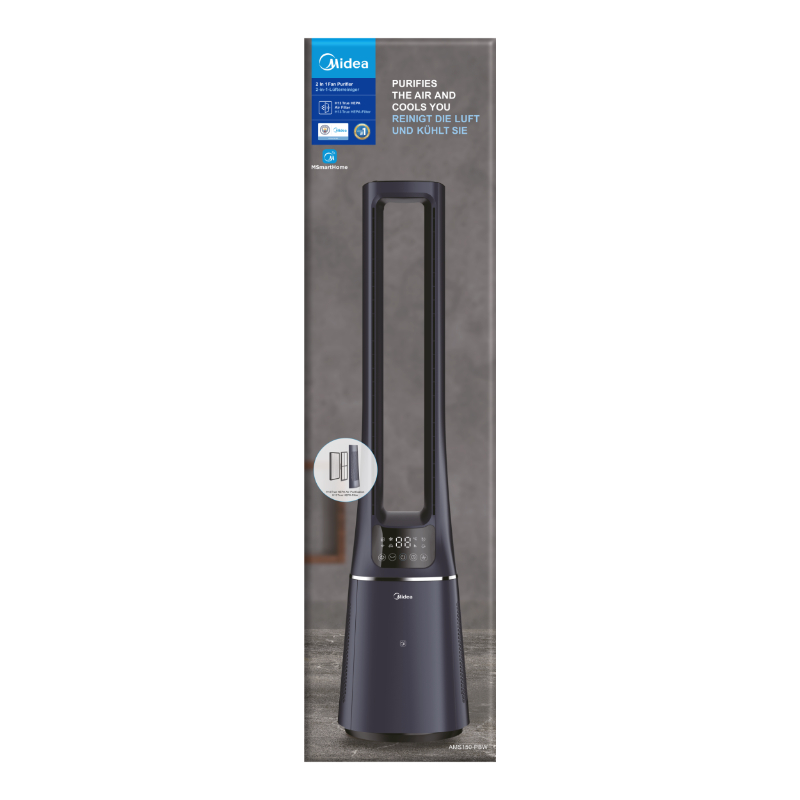 Ventilátor s čističkou vzduchu Midea MMFP120IBL, černý 