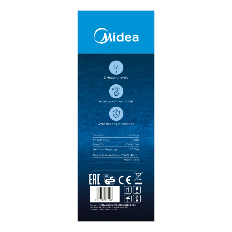 Konvektorový ohřívač Midea M-NDK20-21A, bílá 