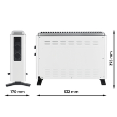 Konvektorový ohřívač Midea M-NDK20-21A, bílá 