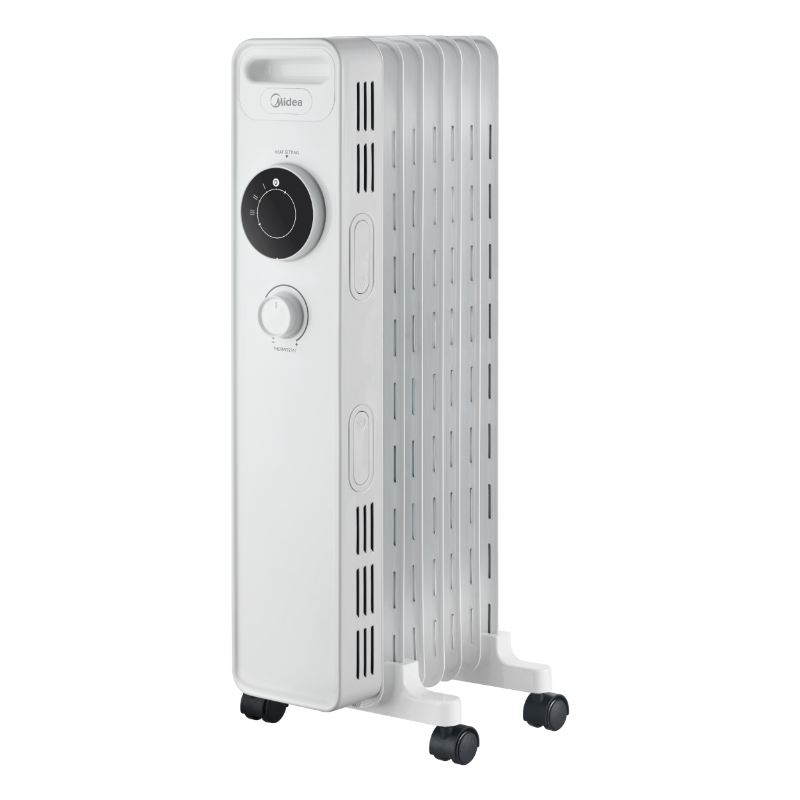 Olejový radiátor Midea MNY150722M, 7 žeber, 600 - 1500 W, bílá 