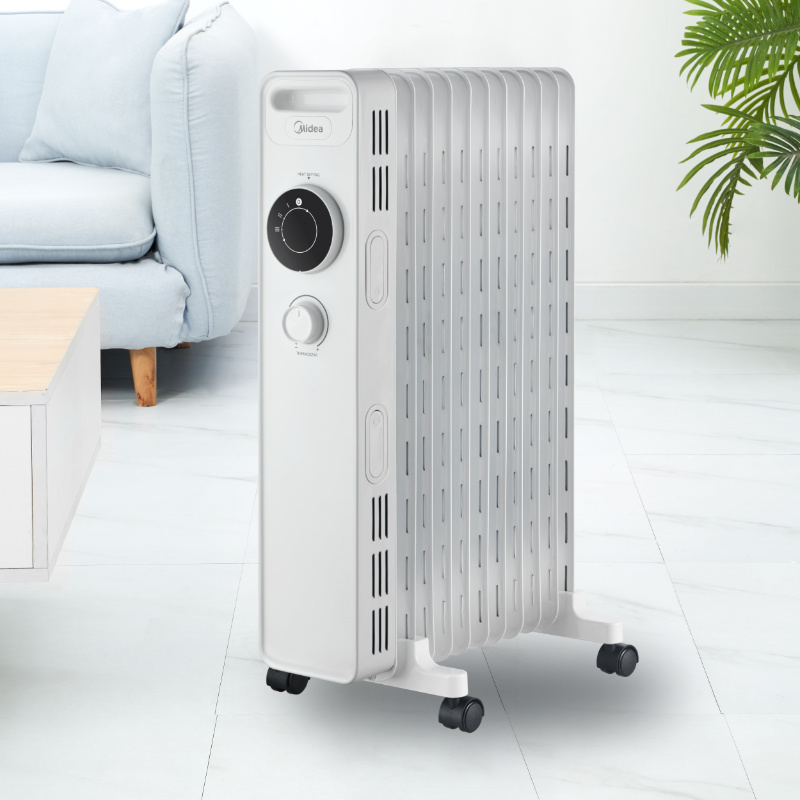 Olejový radiátor Midea MNY200922M, 9 žeber, 600 - 2000 W, bílá 