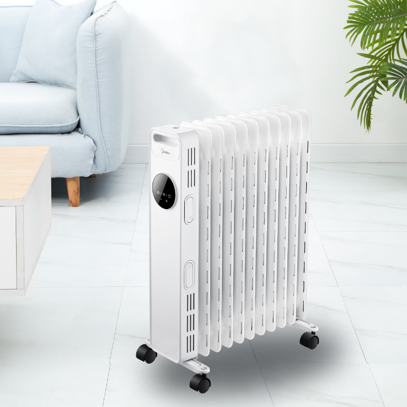 Olejový radiátor Midea MNY231120MR, 11 žeber, 1000 - 2300 W, bílá 