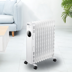 Olejový radiátor Midea MNY231120MR, 11 žeber, 1000 - 2300 W, bílá 