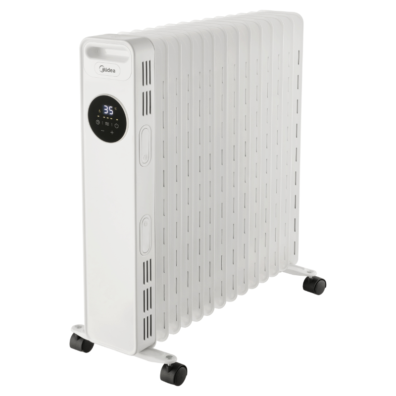 Olejový radiátor Midea MNY251322MR, 13 žeber, 1000 - 2500 W, bílá 
