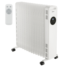 Olejový radiátor Midea MNY251322MR, 13 žeber, 1000 - 2500 W, bílá 