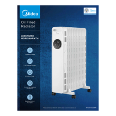 Olejový radiátor Midea MNY251322MR, 13 žeber, 1000 - 2500 W, bílá 