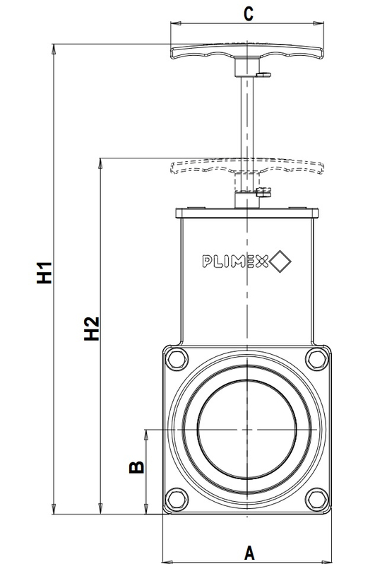 Šoupátko PVC-U Plimat, d90 mm