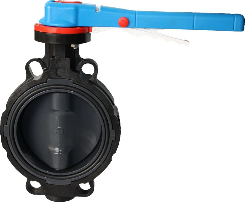 Mezipřírubová uzavírací klapka PVC-U Plimat, d125-140 mm, EPDM