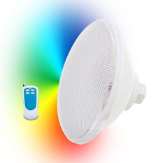 LED žárovky Clevelings PAR56, balení 36 ks, barva světla RGB s ovladačem