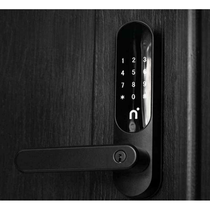 Inteligentní elektronický zámek Nimly Touch Ultimate Black, s dotykovým panelem a RFID čtečkou nebo aplikací, černá