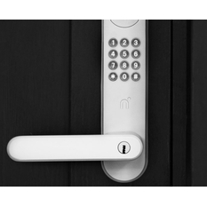 Inteligentní elektronický zámek Nimly Code White, s dotykovým panelem a RFID čtečkou, bílá