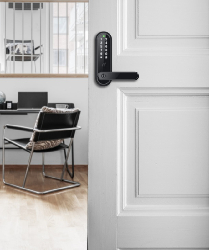 Inteligentní elektronický zámek Nimly Indoor Black, pro vnitřní dvěře, černá