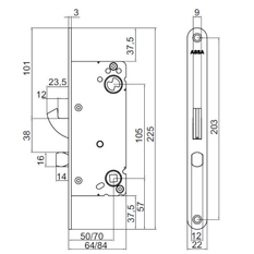 Inteligentní elektronický zámek Nimly Indoor Black, pro vnitřní dvěře, černá