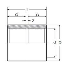 Mufna dlouhá tlaková PVC-U Plimat, d63 x 63 mm, lepení x lepení