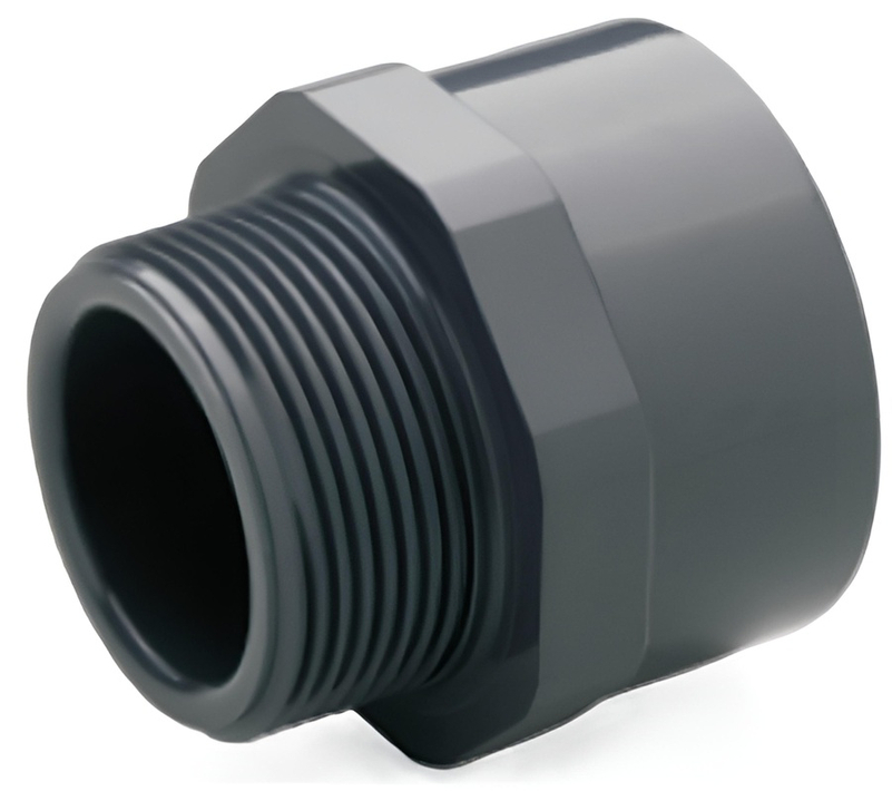 Nipl přechodový tlakový PVC-U Plimat, d50 x 1˝, lepení x vnější závit