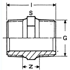 Nipl dvojitý tlakový PVC-U Plimat, 1/2˝ x 1/2˝, vnější závit x vnější závit