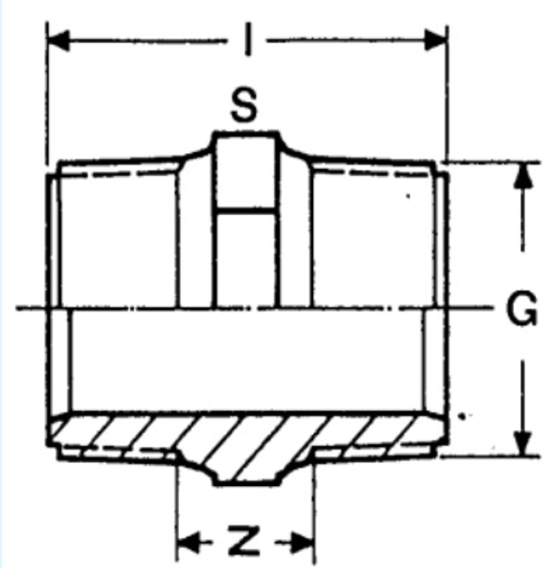 Nipl dvojitý tlakový PVC-U Plimat, 3/4˝ x 3/4˝, vnější závit x vnější závit