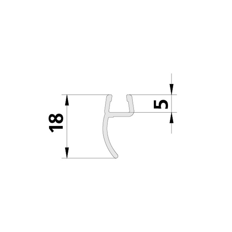Profil svislý Kermi Liga 4699, sklo-sklo, 2000 mm