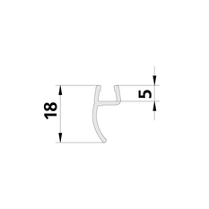 Profil svislý Kermi Liga 4699, sklo-sklo, 2000 mm
