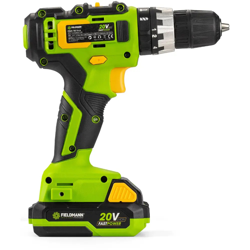 Aku vrtačka Fieldmann FDUV 70115-A, součástí akumulátor, nabíječka a kufr