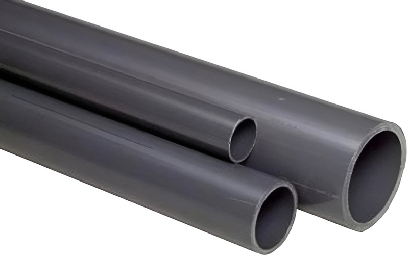 Tlakové potrubí PVC-U Clevelings, d125 x 4,8 mm, PN10, délka 5 m, šedá