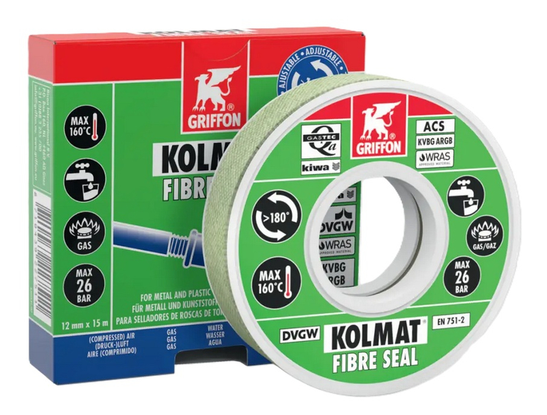 Těsnící páska Griffon Kolmat Fibre Seal, šířka 12 mm, délka 15 m