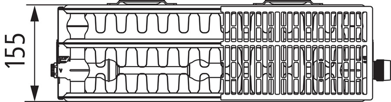 Radiátor Kermi therm-x2 Plan-Vmulti PTX 33, 905 x 405 mm, 1210 W, bílý