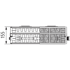 Radiátor Kermi therm-x2 Plan-Vmulti PTX 33, 905 x 405 mm, 1210 W, bílý