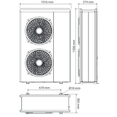 Jednotka tepelného čerpadla venkovní Ariston Nimbus 150 M-T EXT, 15 kW, 400 V, chladivo R32