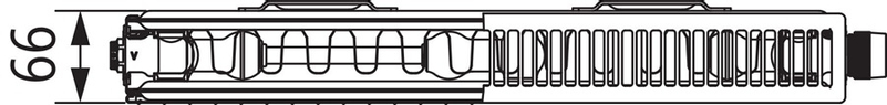 Radiátor Kermi therm-x2 Line-Vmulti PLX 12, 305 x 1605 mm, 1054 W, bílý