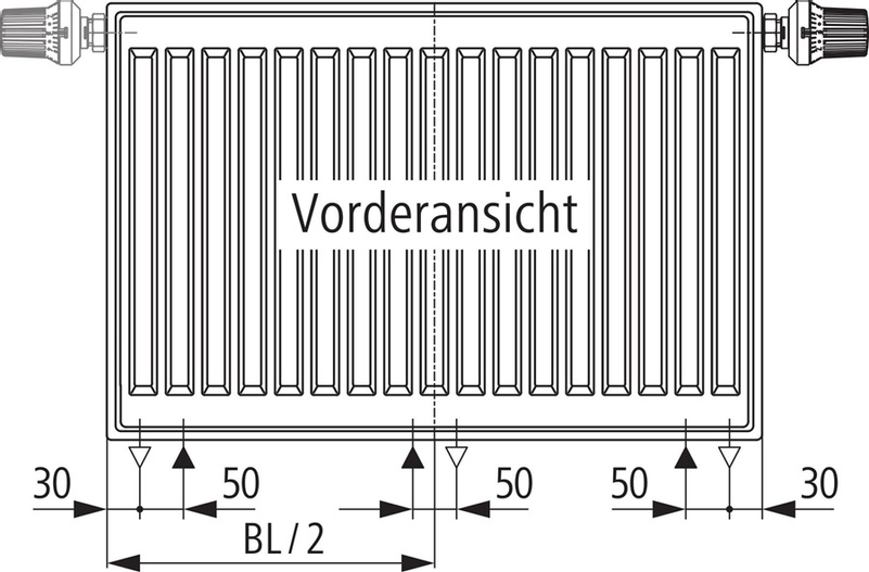 Radiátor Kermi therm-x2 Line-Vmulti PLX 12, 705 x 605 mm, 764 W, bílý