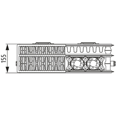Radiátor Kermi therm-x2 x-flair Line-Vmulti PLXL 33, 905 x 1205 mm, 1385 W, bílý