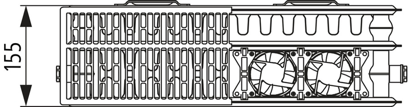 Radiátor Kermi therm-x2 x-flair Line-Vmulti PLXL 33, 905 x 1605 mm, 1844 W, bílý