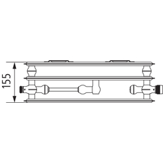 Radiátor Kermi therm-x2 Plan-Vmulti Hygiene PTXH 30, 405 x 405 mm, 389 W, bílý