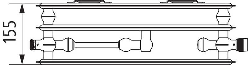 Radiátor Kermi therm-x2 Plan-Vmulti Hygiene PTXH 30, 405 x 705 mm, 677 W, bílý