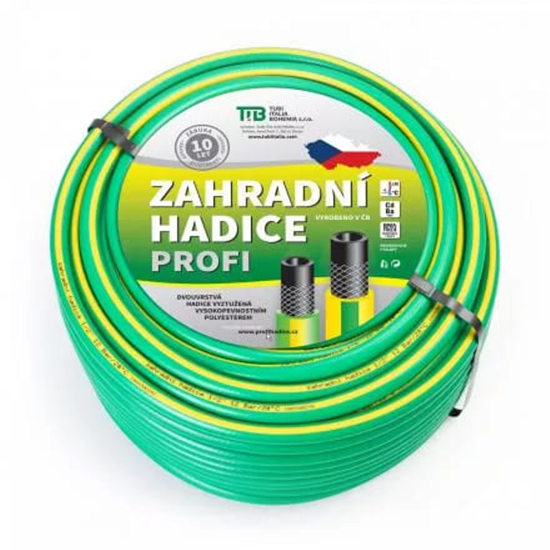 Hadice zahradní Tubi Astra Green Profi 1˝, délka 25 m, zelenožlutá