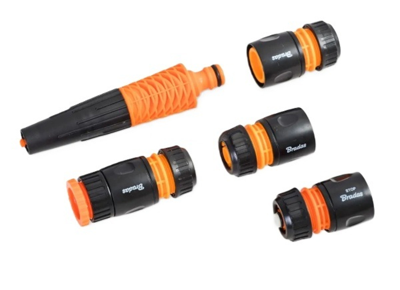 Pistole postřikovací Bradas Quick Stop 7 funkcí, plastová černooranžová