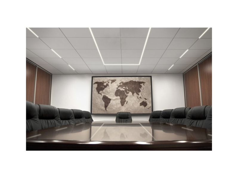 Standardní svítidlo pro kazetové podhledy Larsa S, s opálovým difuzorem (mléčný kryt)