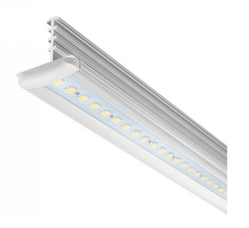 Standardní svítidlo pro kazetové podhledy Larsa T, s transparentním difuzorem, který zvyšuje světelnou účinnost o 25%