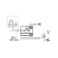 Přijímač Delta Dore Tyxia 4600, s beznapěťovým kontaktem 0,5A, ideální pro dálkové ovládání elektrických zařízení