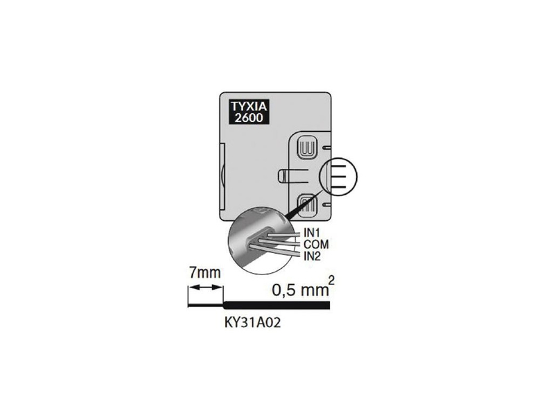 Multifunkční 2-kanálový bateriový vysílač Delta Dore Tyxia 2600 X3D